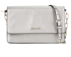 Chain Clutch, Leather, Silver, 14/J, S/DB, 2*